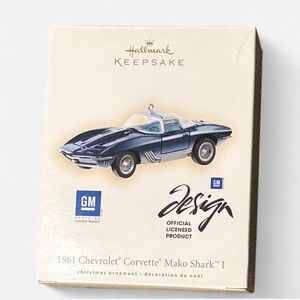 Hallmark Keepsake Blue Corvette Mako Shark Ornament